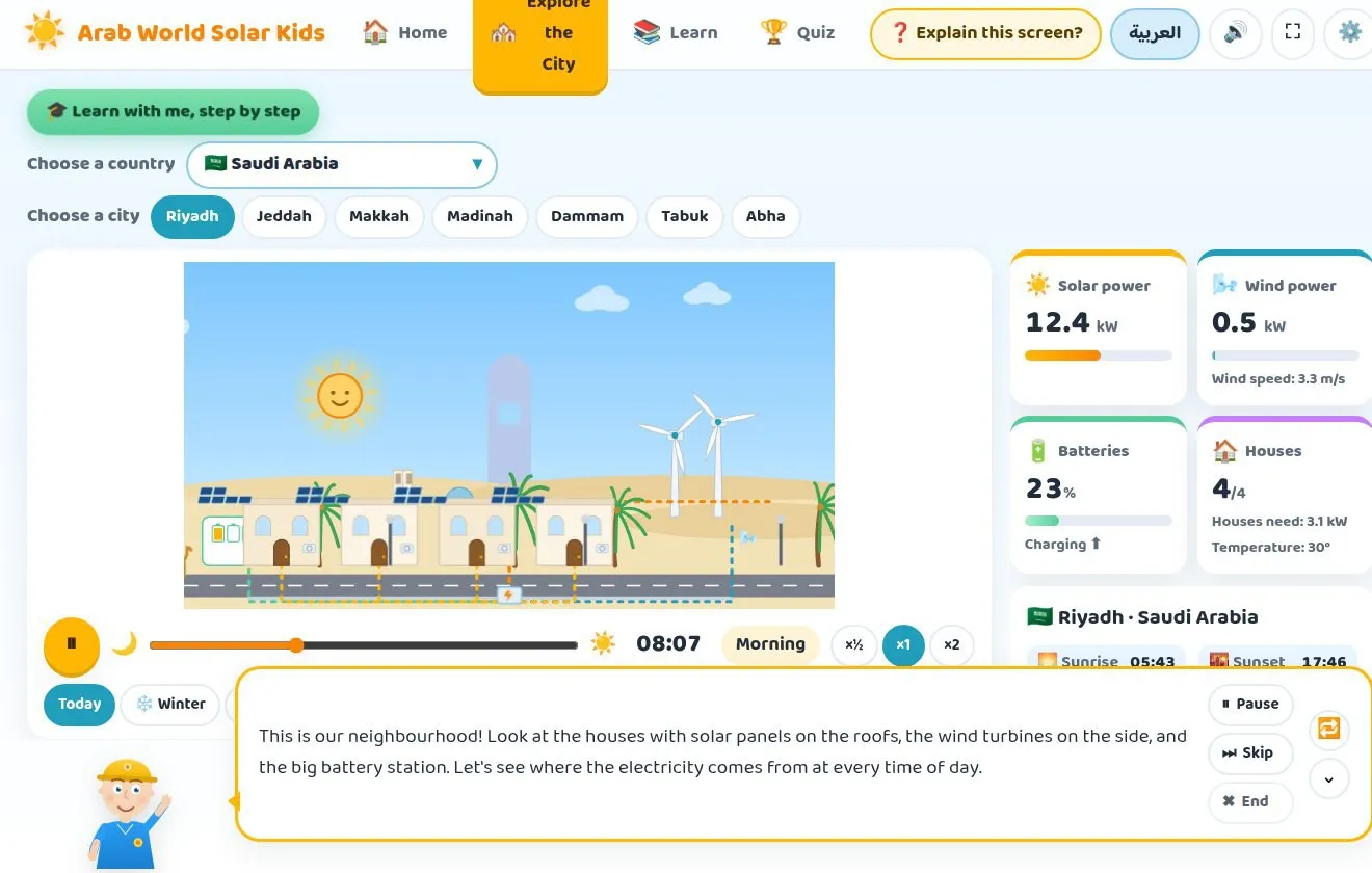 Arab World Solar Kids Digital Twin