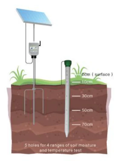 Soil Profile Moisture and Temperature Meter