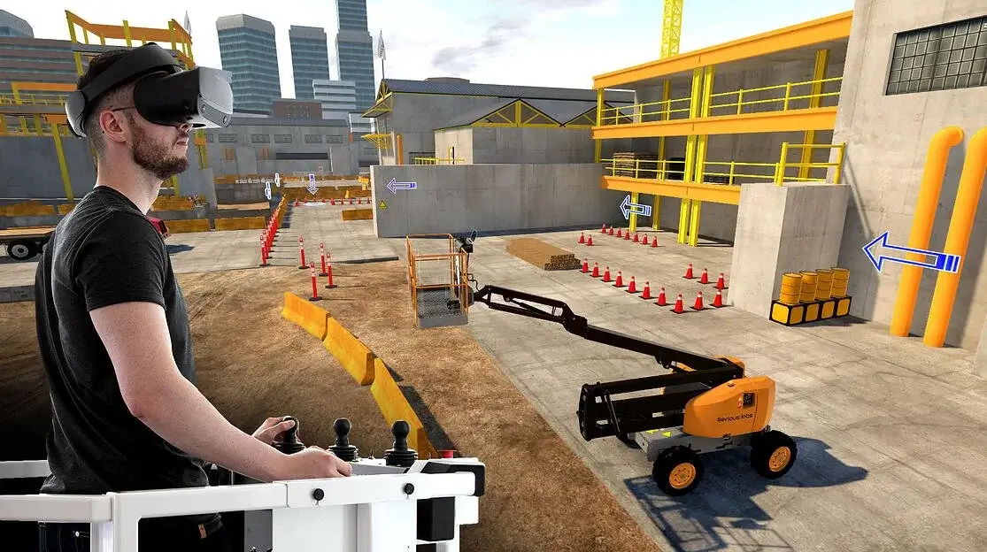 Virtual reality safety training simulation