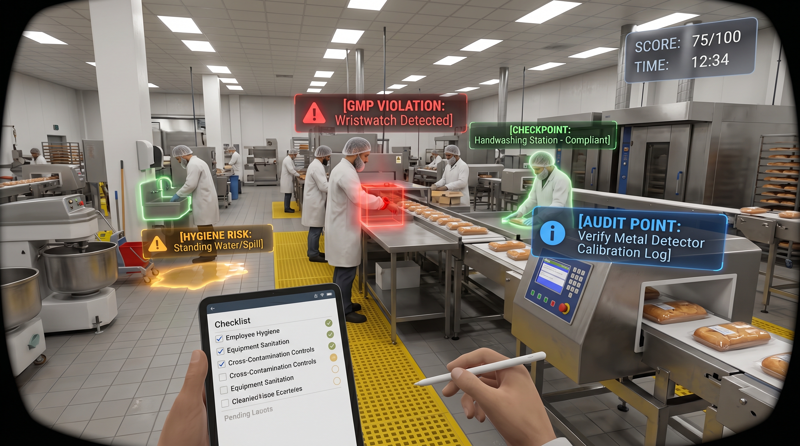 Manufacturing Area Inspection - Food Industry VR Safety Training
