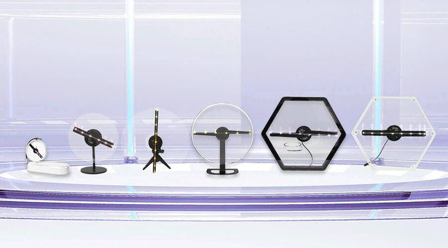 3D hologram fan display range