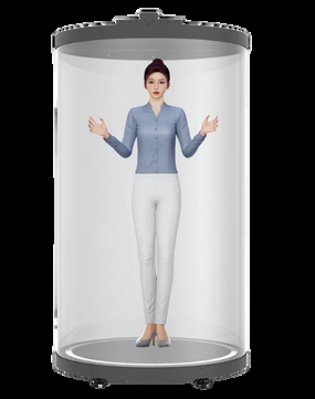 Intelligent human hologram cylinder display