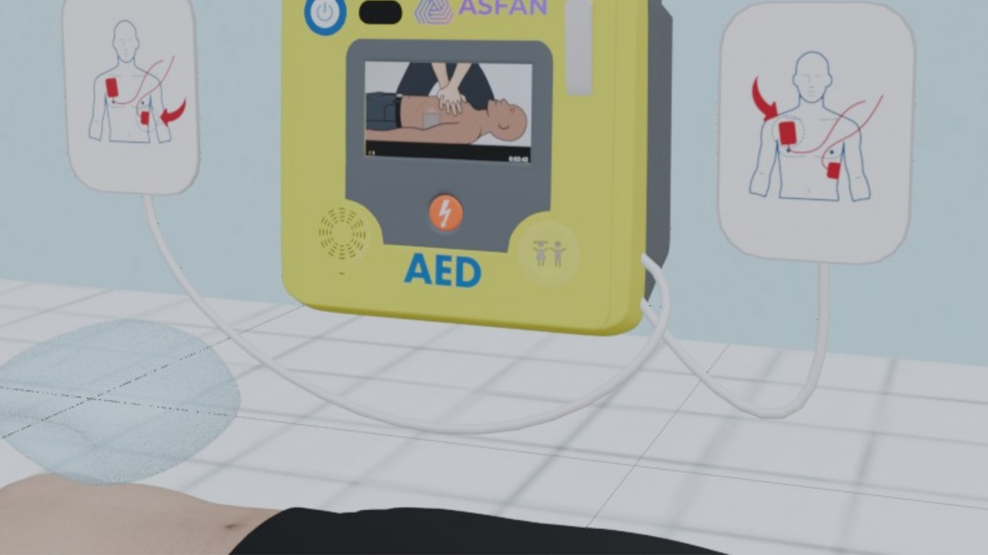 Portable CPR AED scenarios VR project