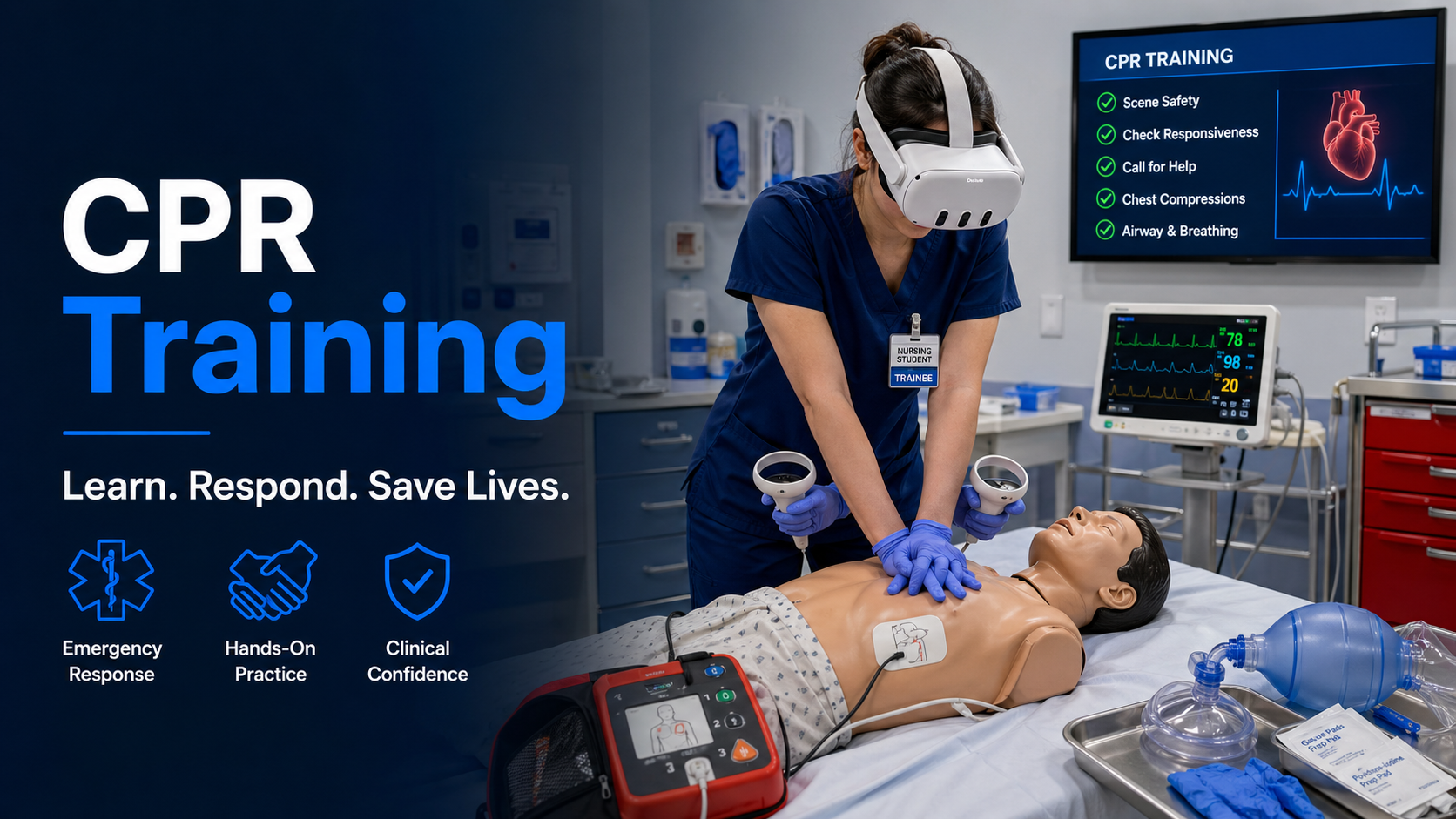 CPR VR nursing simulation
