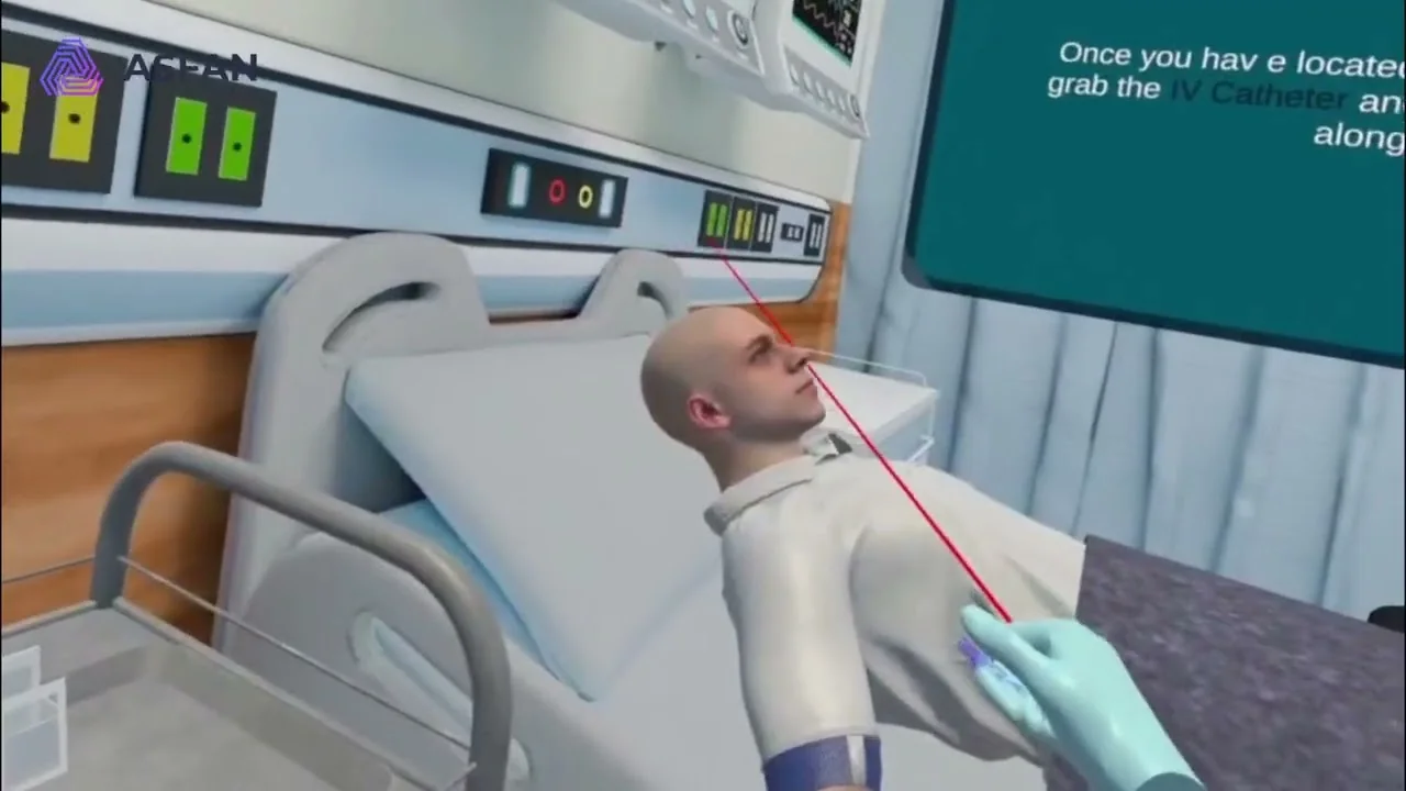 Peripheral IV Drip VR nursing scenario by ASFAN