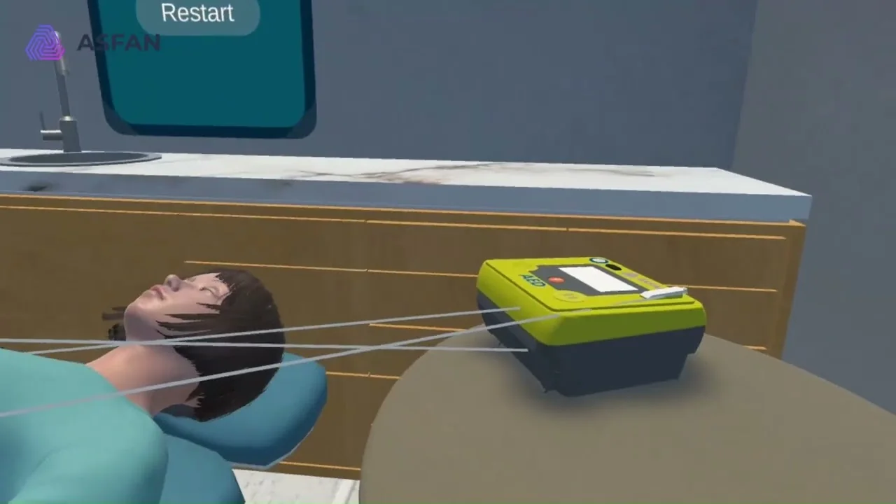 Woman at the Dentist VR nursing scenario