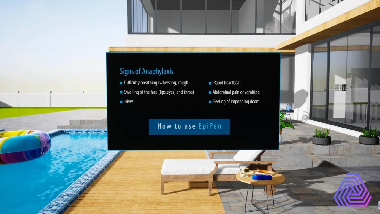 Urticaria VR nursing scenario