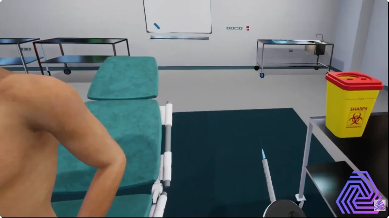 Intramuscular Injection (Back) VR nursing scenario