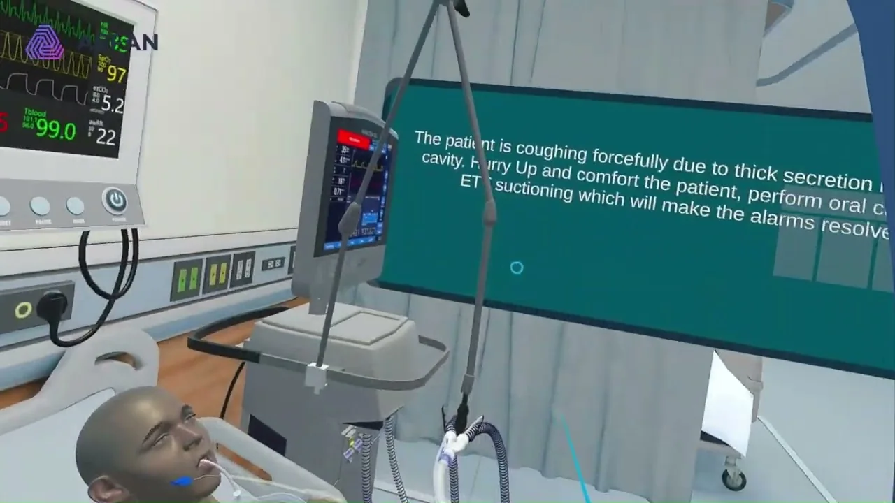 Weaning VR nursing scenario by ASFAN