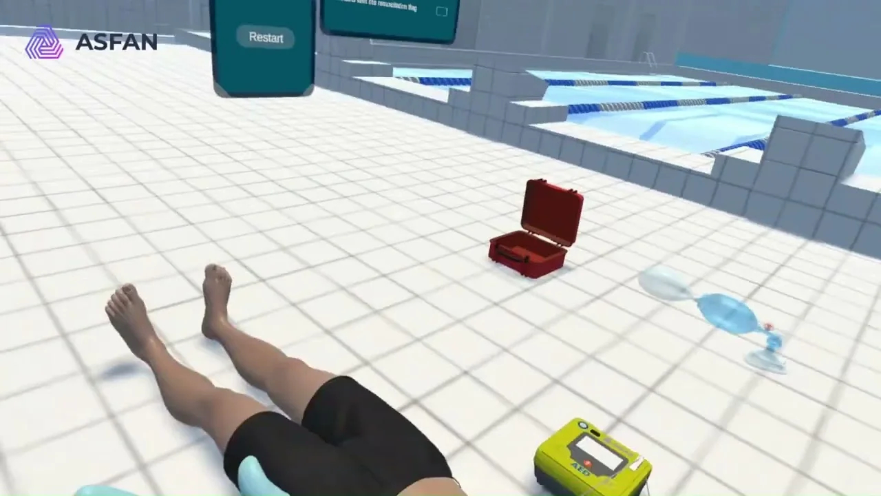 Portable CPR / AED VR nursing simulation by ASFAN