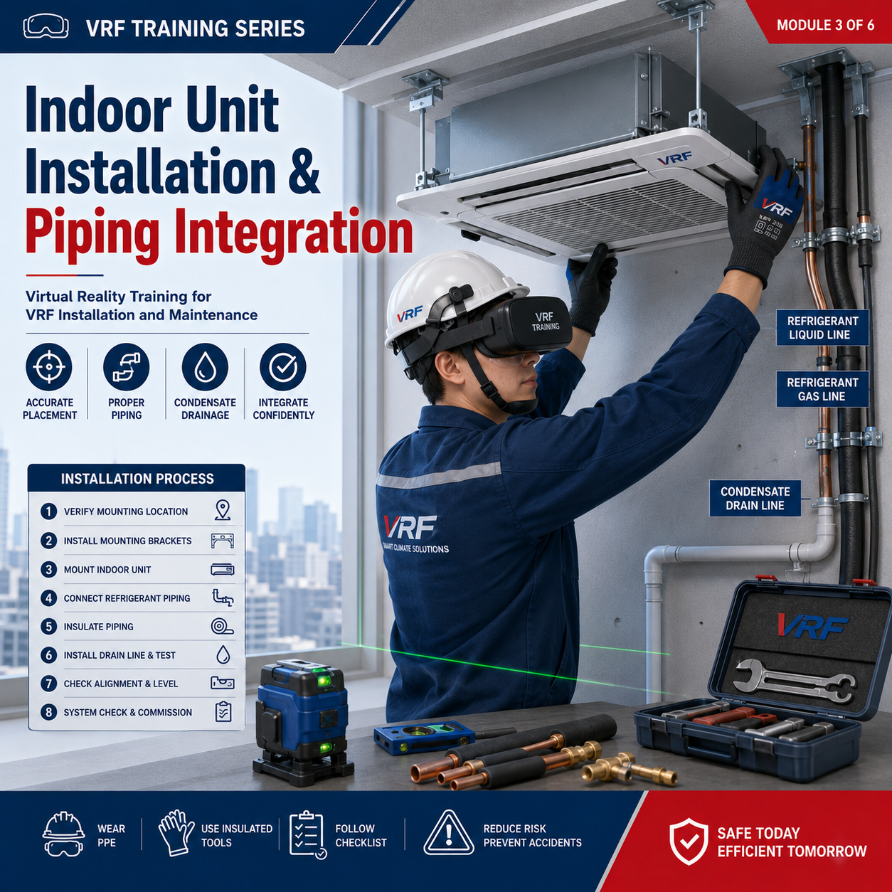 Indoor Unit Installation & Piping Integration
