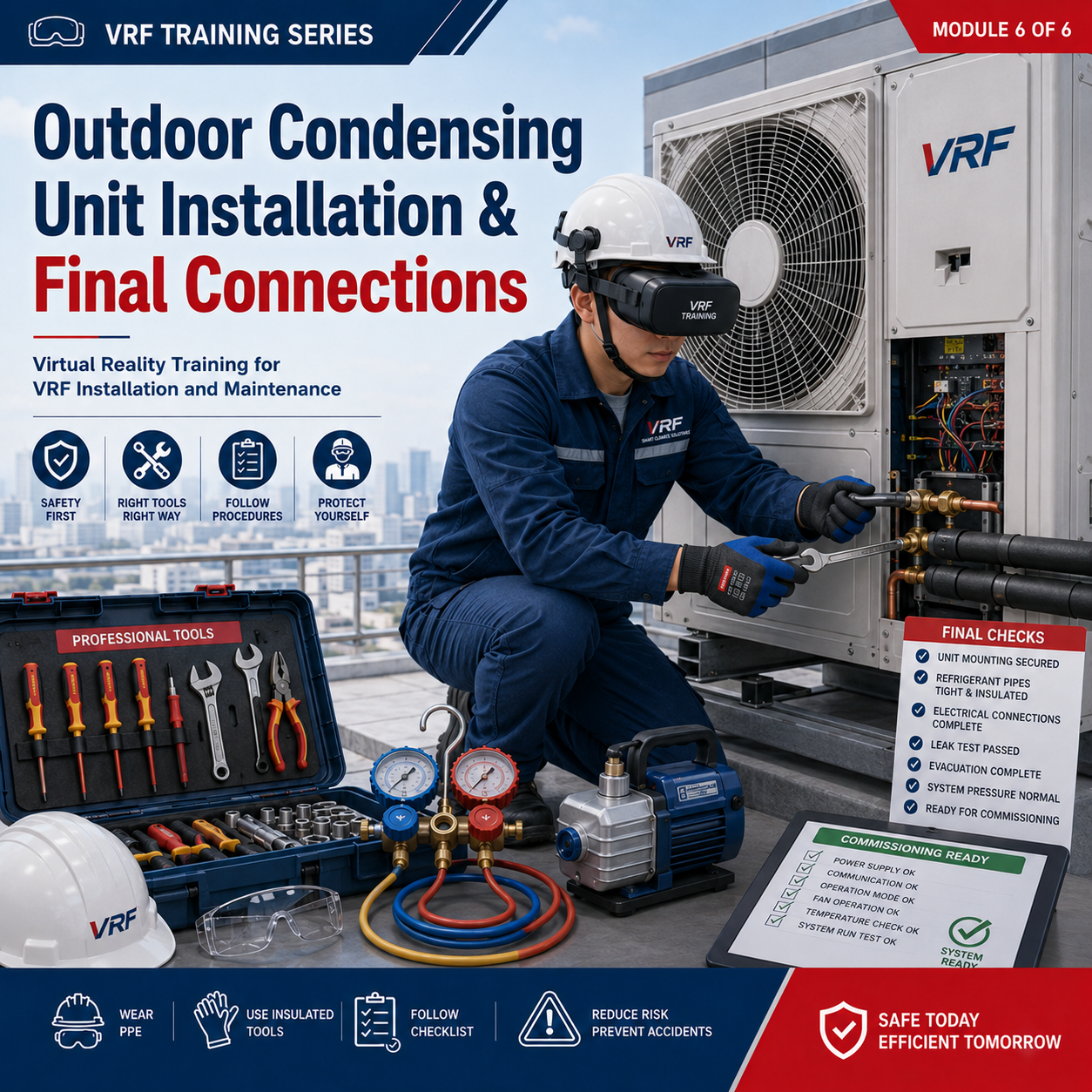 Outdoor Condensing Unit Installation & Final Connections HVAC Systems Simulation Training Solutions