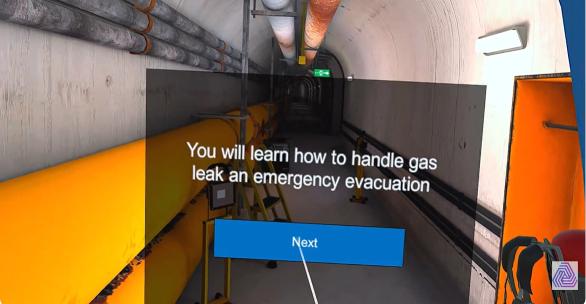 Gas Precaution Safety training in VR