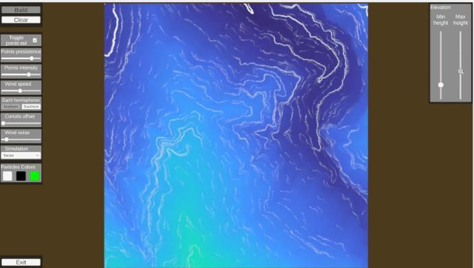 Wind and pollution dispersion simulation mode