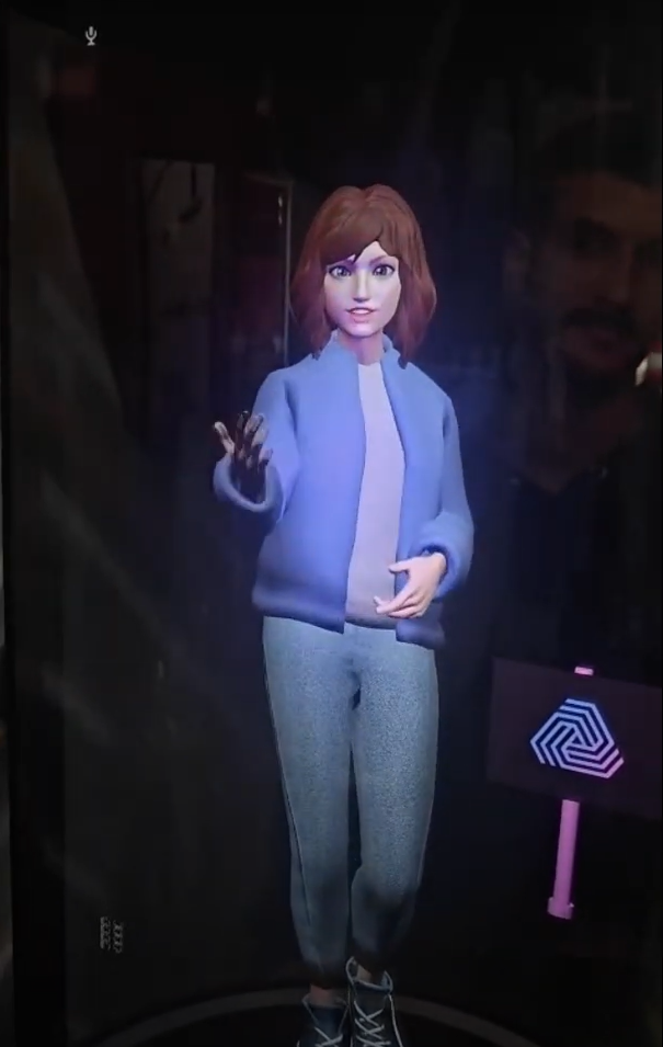 AI-powered hologram display in action